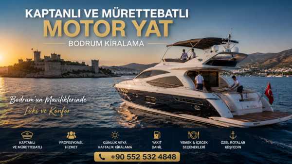 KAPTANLI VE MÜRETTEBATLI MOTOR YAT BODRUM KİRALAMA