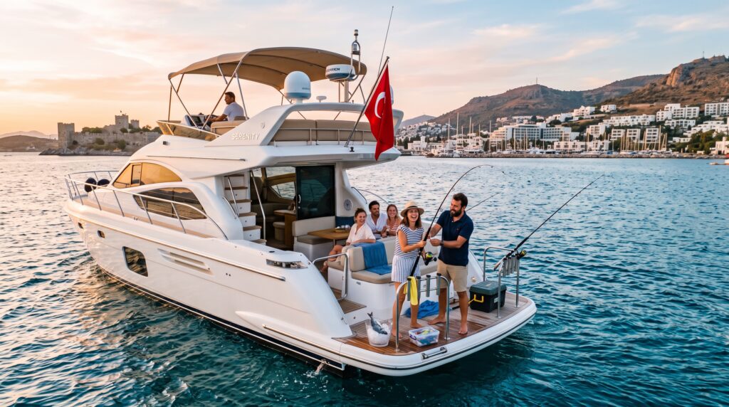 Bodrum'da motor yatla özel balık turu ve Ege Denizi'nde balıkçılık deneyimi
