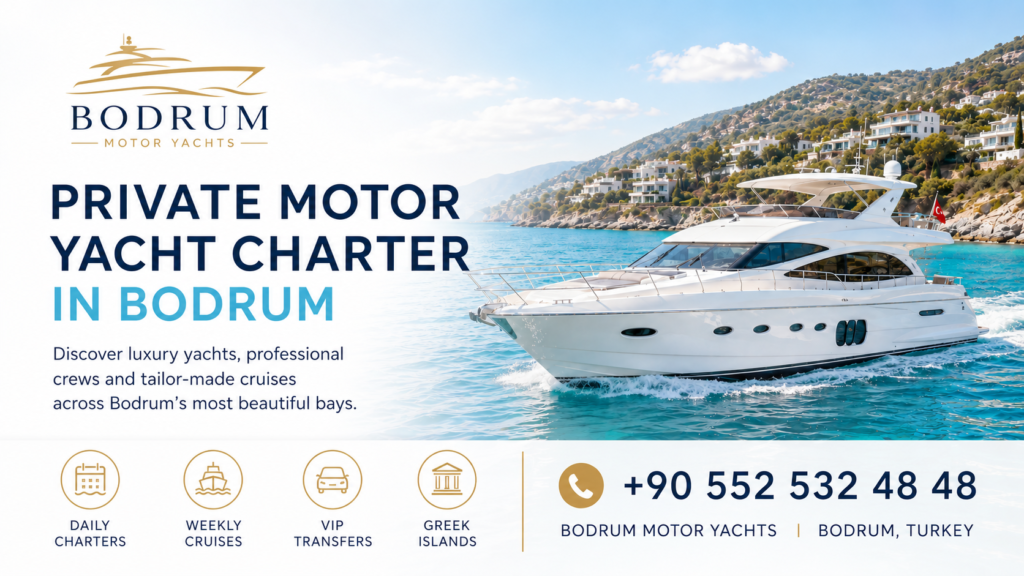Bodrum'dan Motor Yatla Gümüşlük – Özel Motor Yat Kiralama