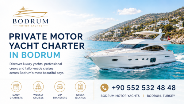 Gümüşlük by Motor Yacht – Private Yacht Charter from Bodrum