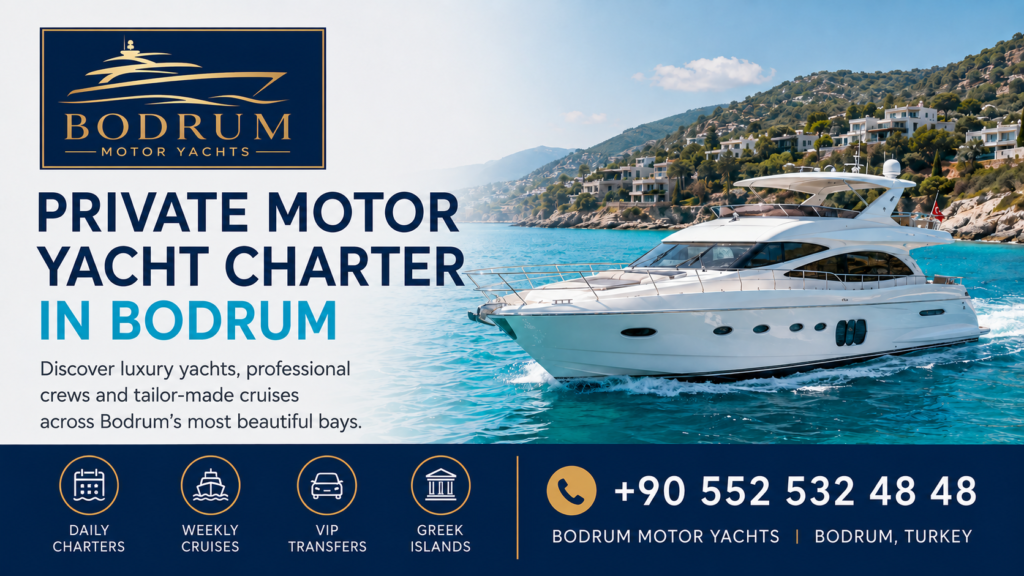 Bodrum Motor Yachts – private motor yacht charter in Bodrum.