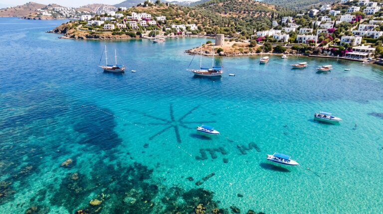 Yacht photography and drone packages in Bodrum featuring aerial views and onboard yacht details.